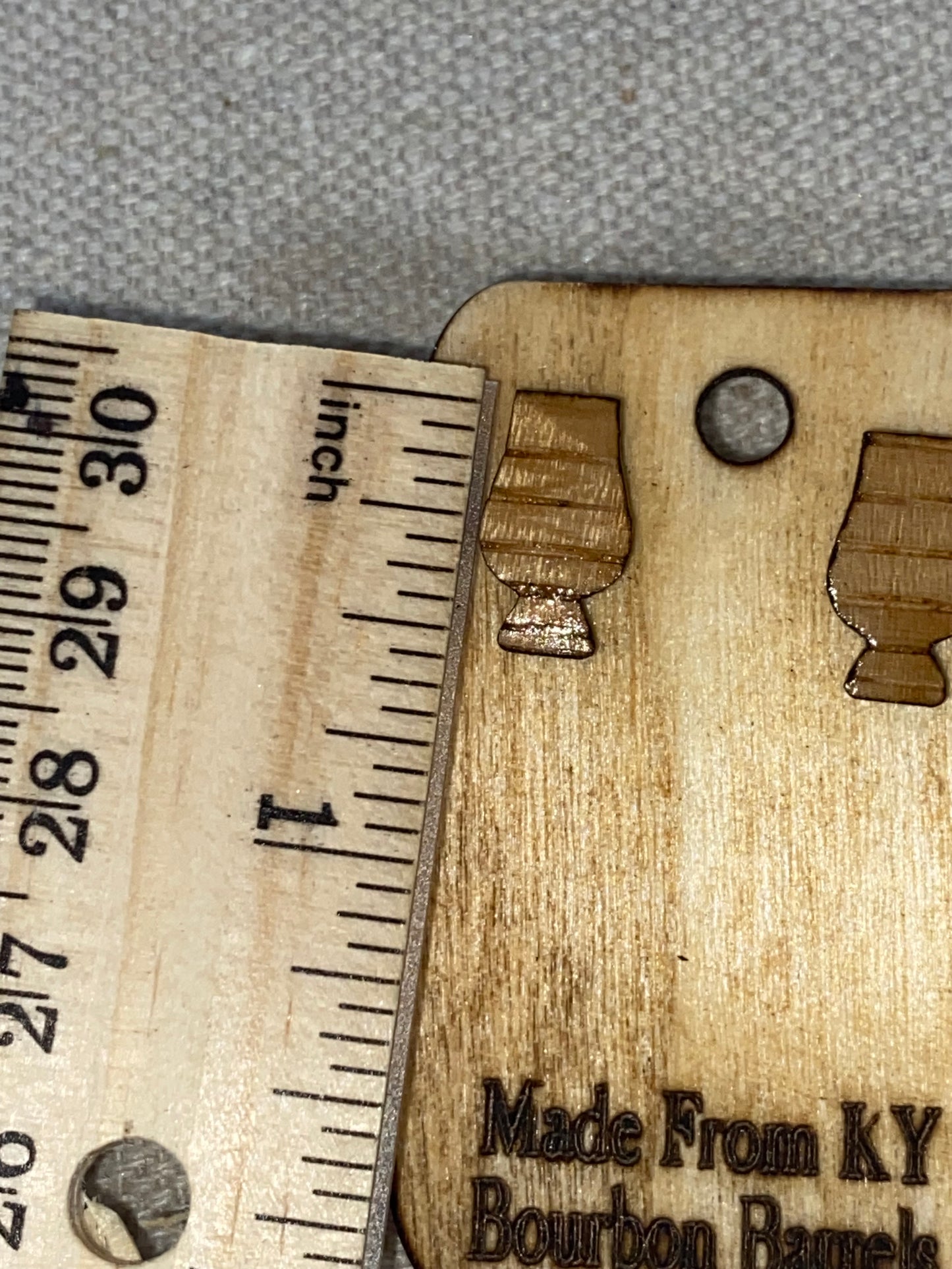 Bourbon Barrel Earrings - Post Glencairn Glass
