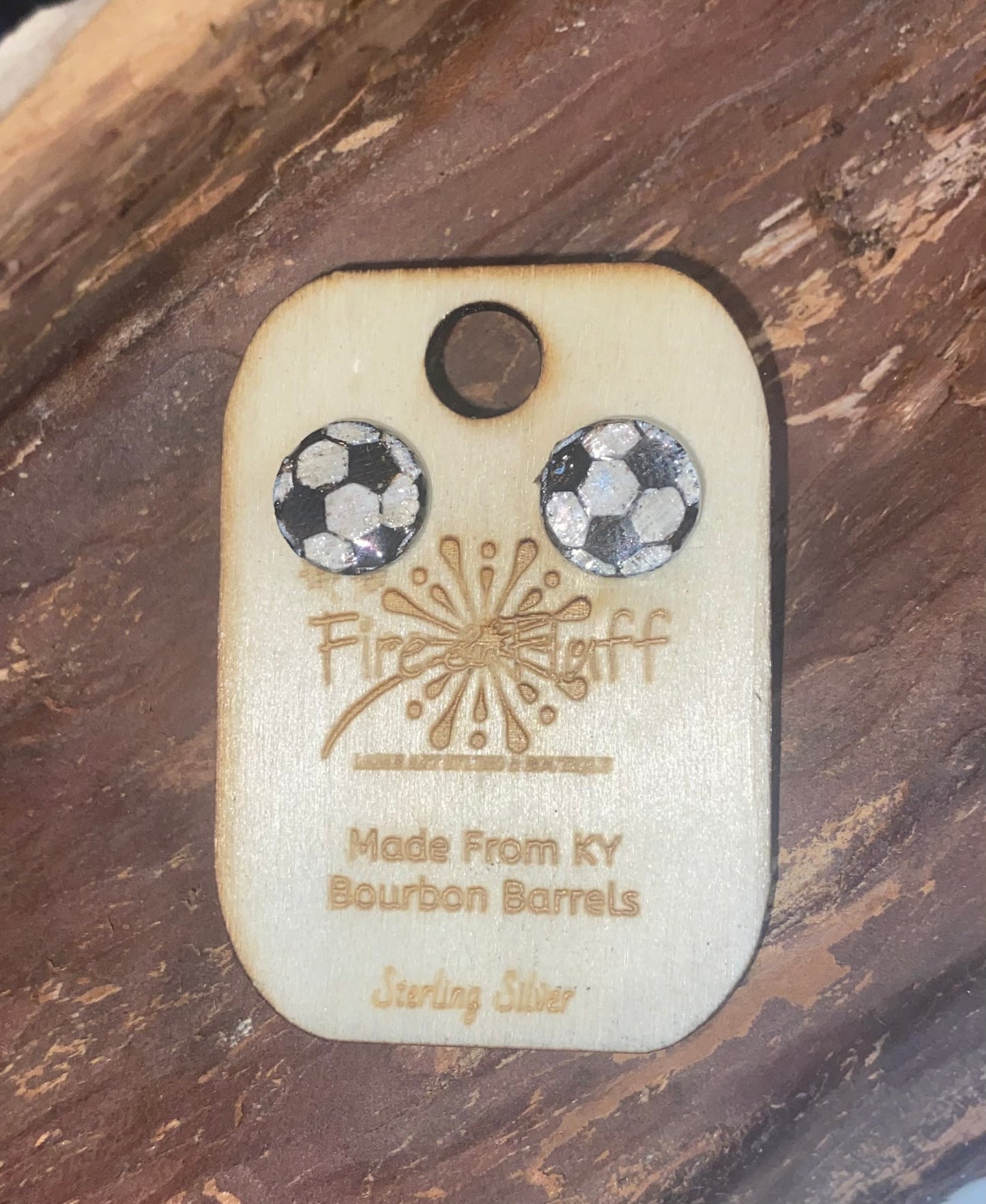 Bourbon Barrel Earrings - Post Soccer