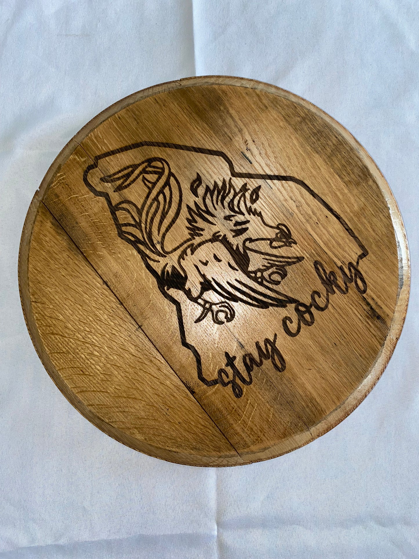 South Carolina Gamecoks Laser Engraved Bourbon Barrel Head - 3 size options