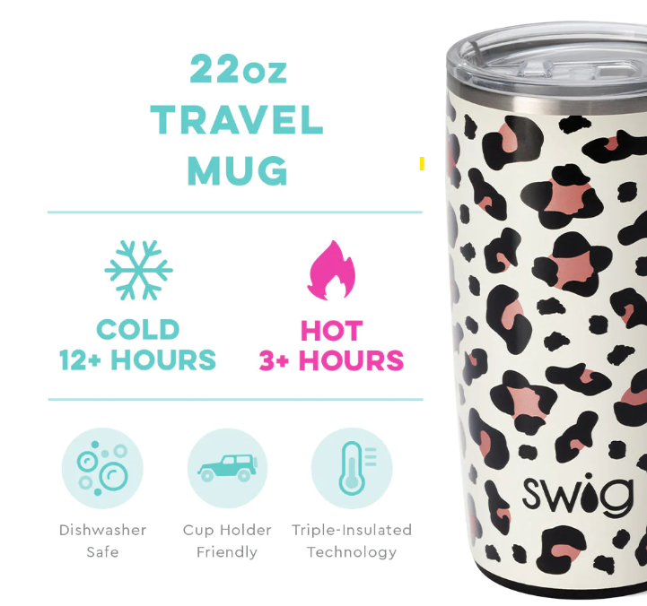 SWIG - Luxy Leopard Travel Mug (22oz)
