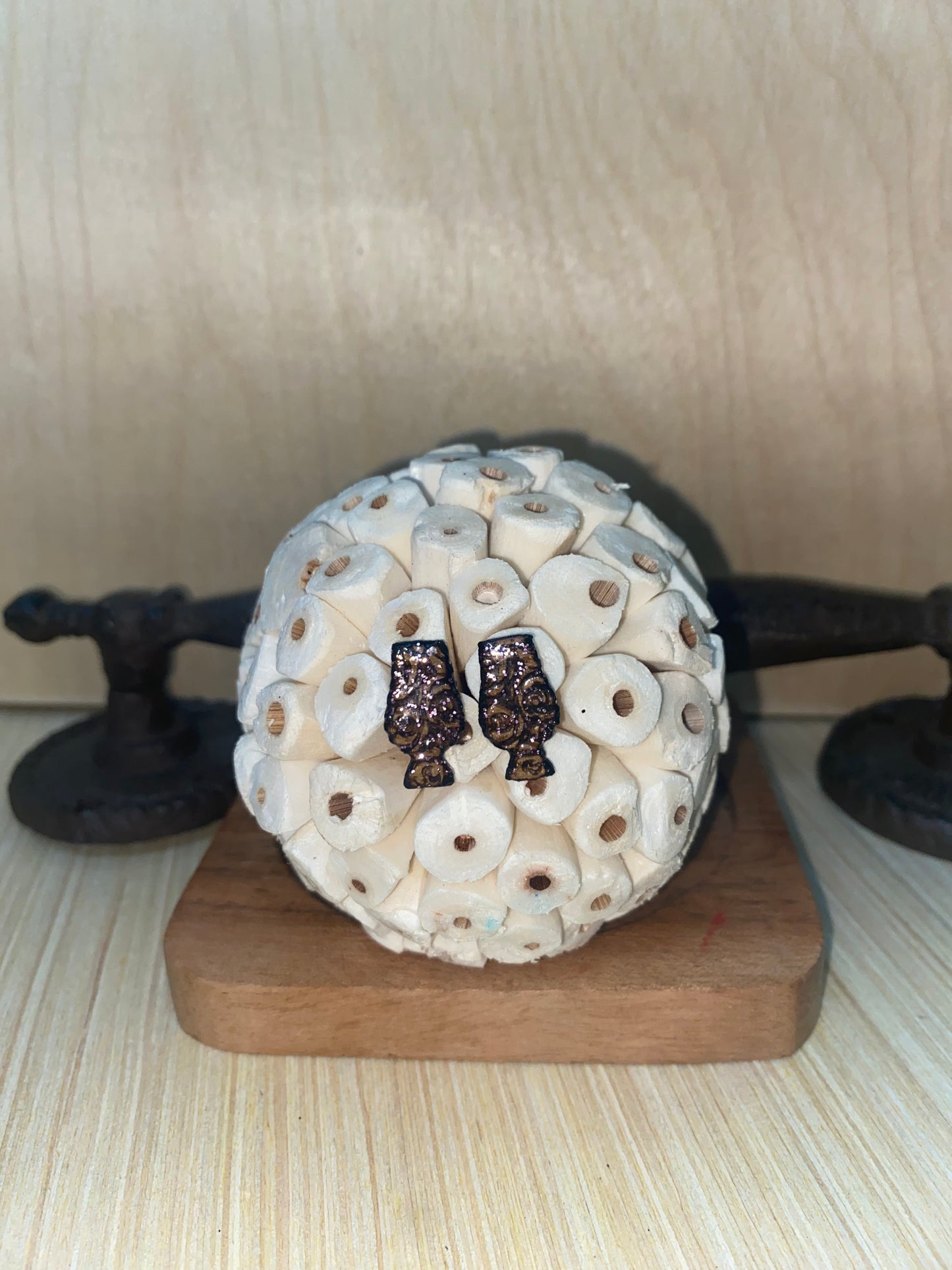 Bourbon Barrel Earrings - Post Glencairn Glass -Rose Engraved
