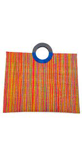Shebobo - Aria Straw Handbag Briefcase with Horn Handles - color options