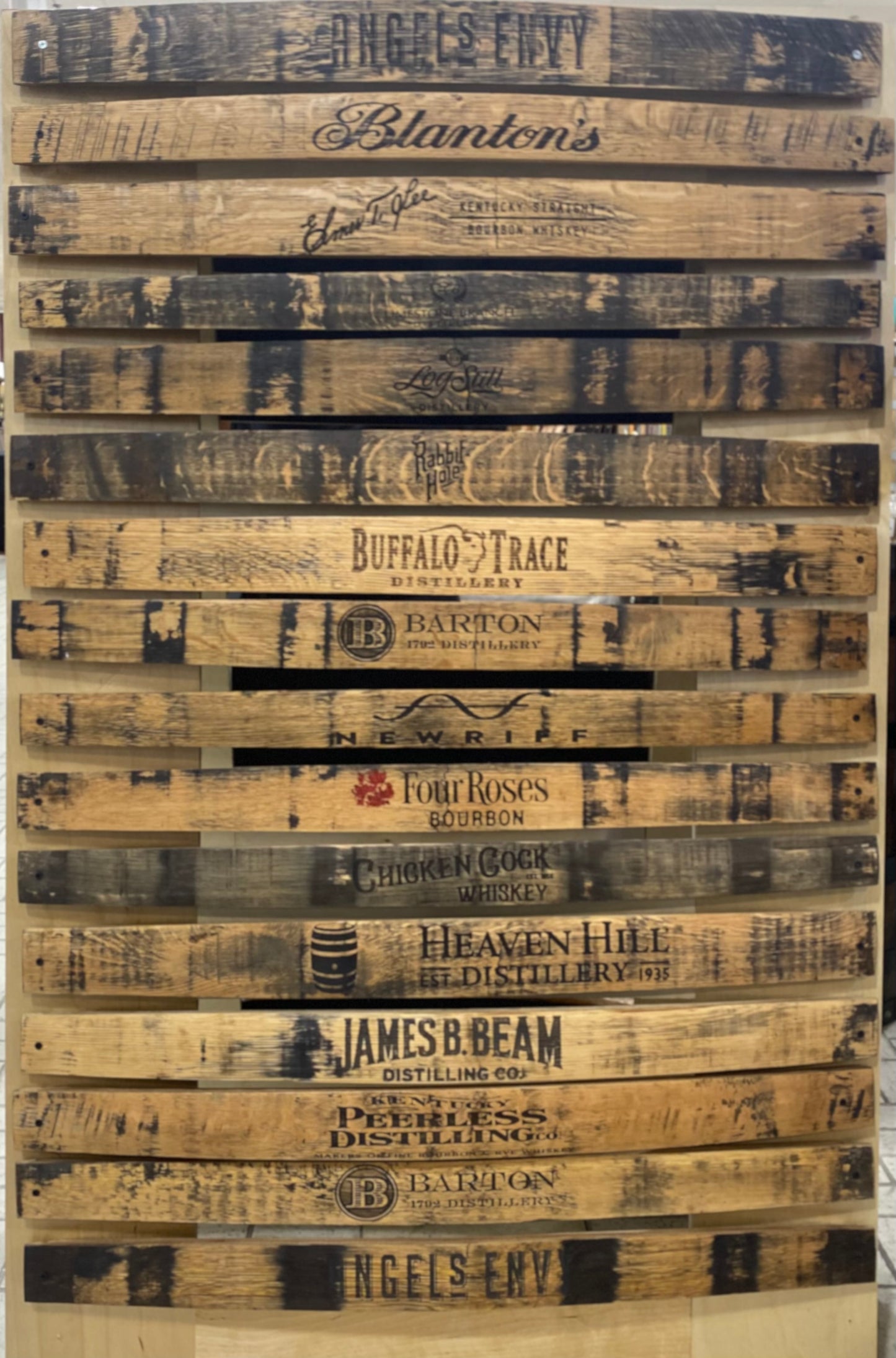 Custom Laser Engraved Bourbon Barrel Stave - 3 size options