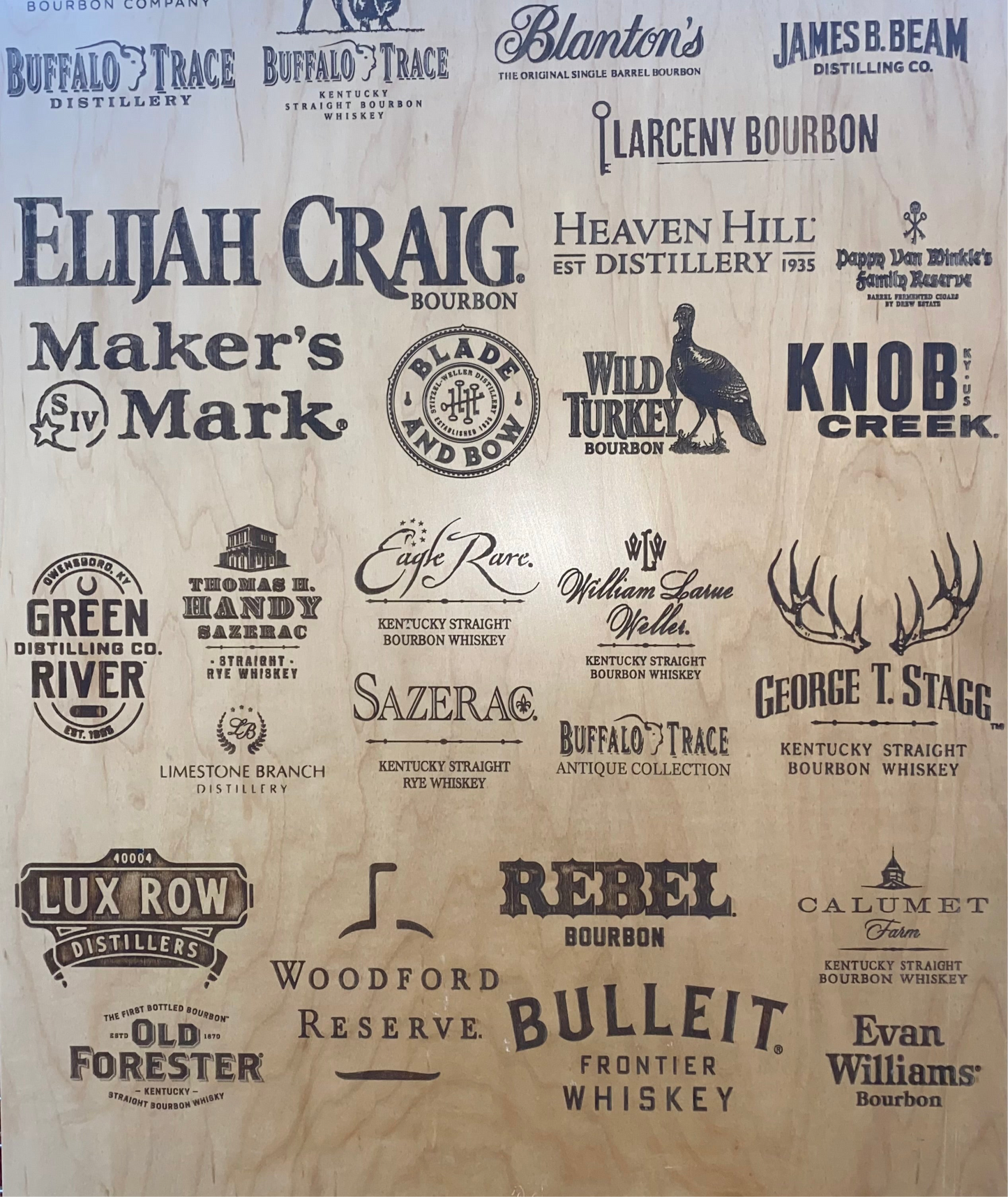 Custom Laser Engraved Bourbon Barrel Stave - 3 size options