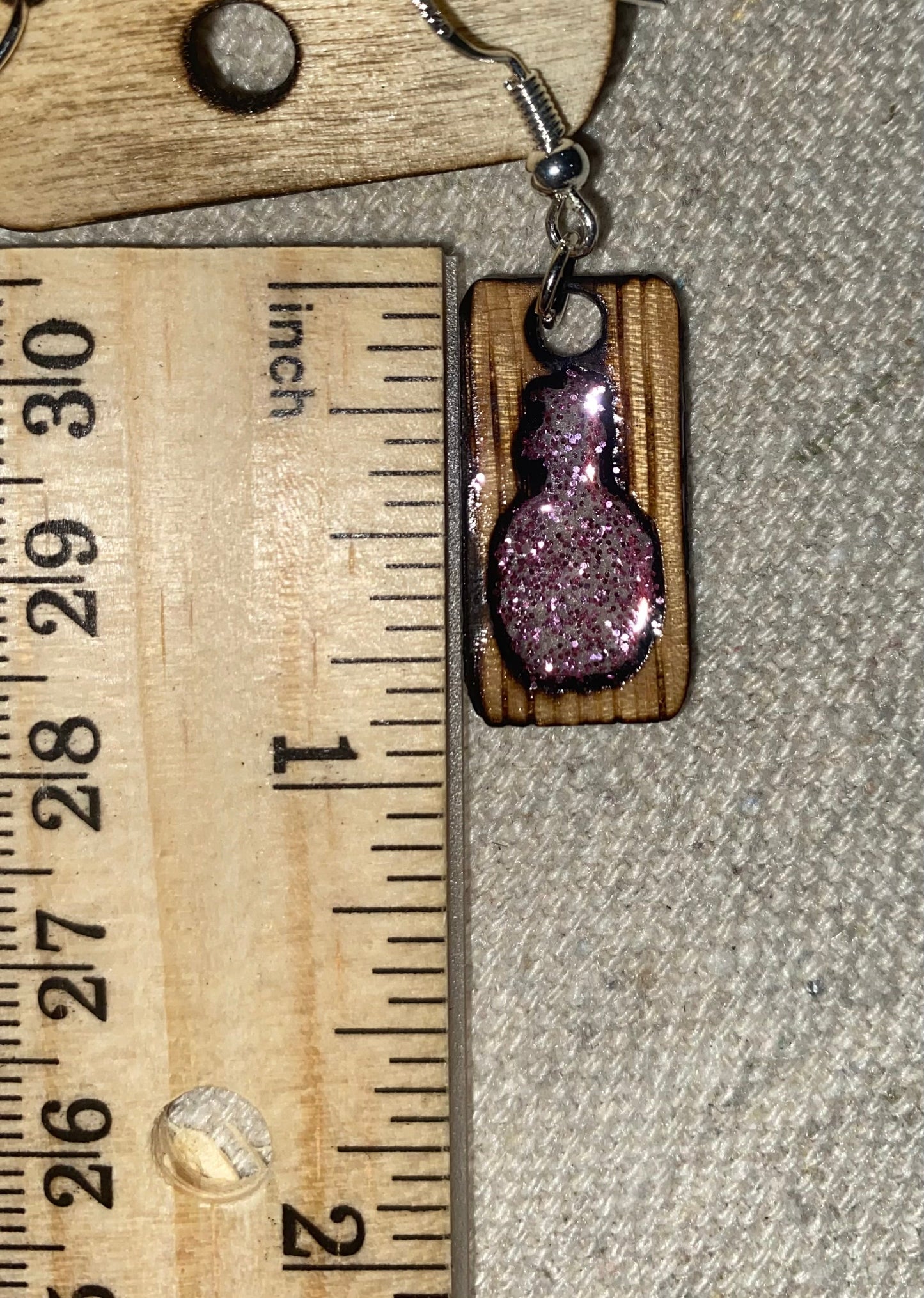 Bourbon Barrel Earrings - Dangle Blanton's Cutout - Bronze Epoxy