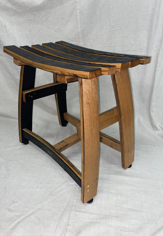 Upcycled Bourbon Barrel Chair Height Stool