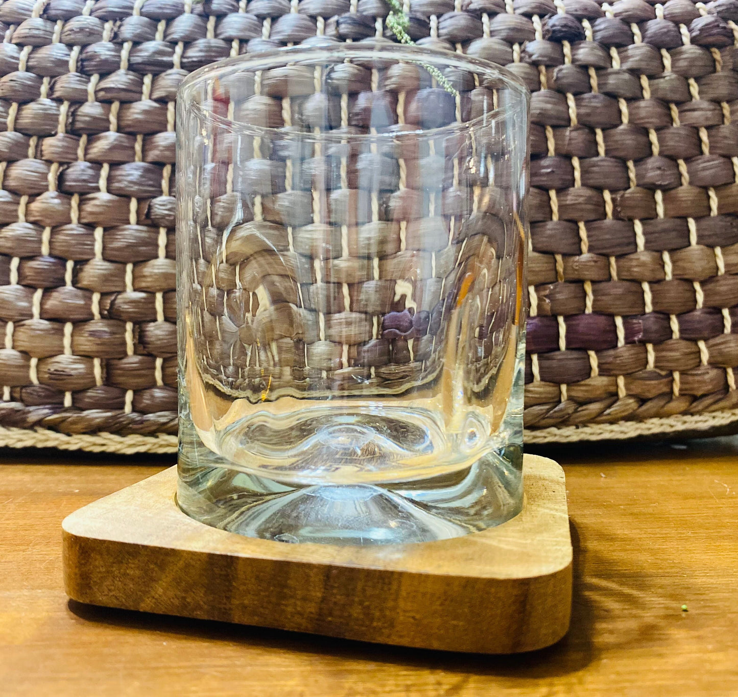 Laser Engraved Acacia Wood Coaster - "Bourbon"