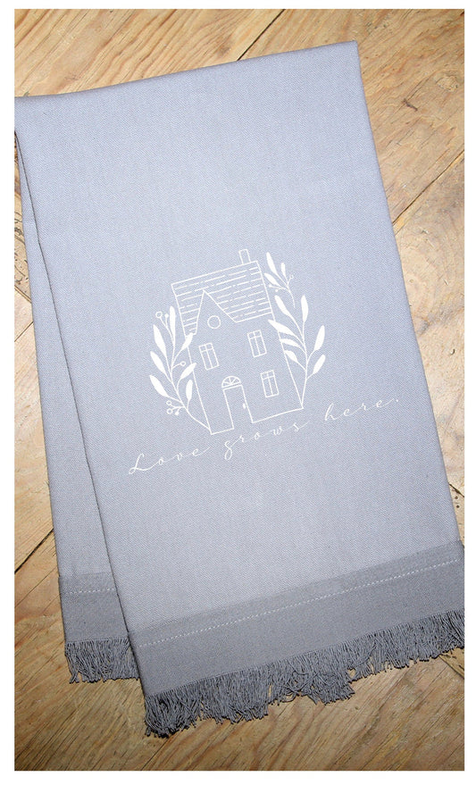 Love Grows Here Hand Towel