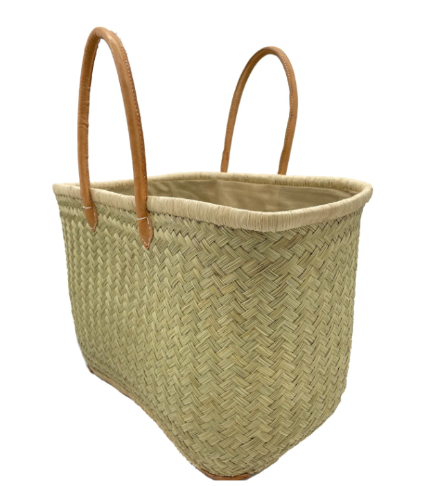 Shebobo Tan Tan Natural Woven Straw Rush Basket
