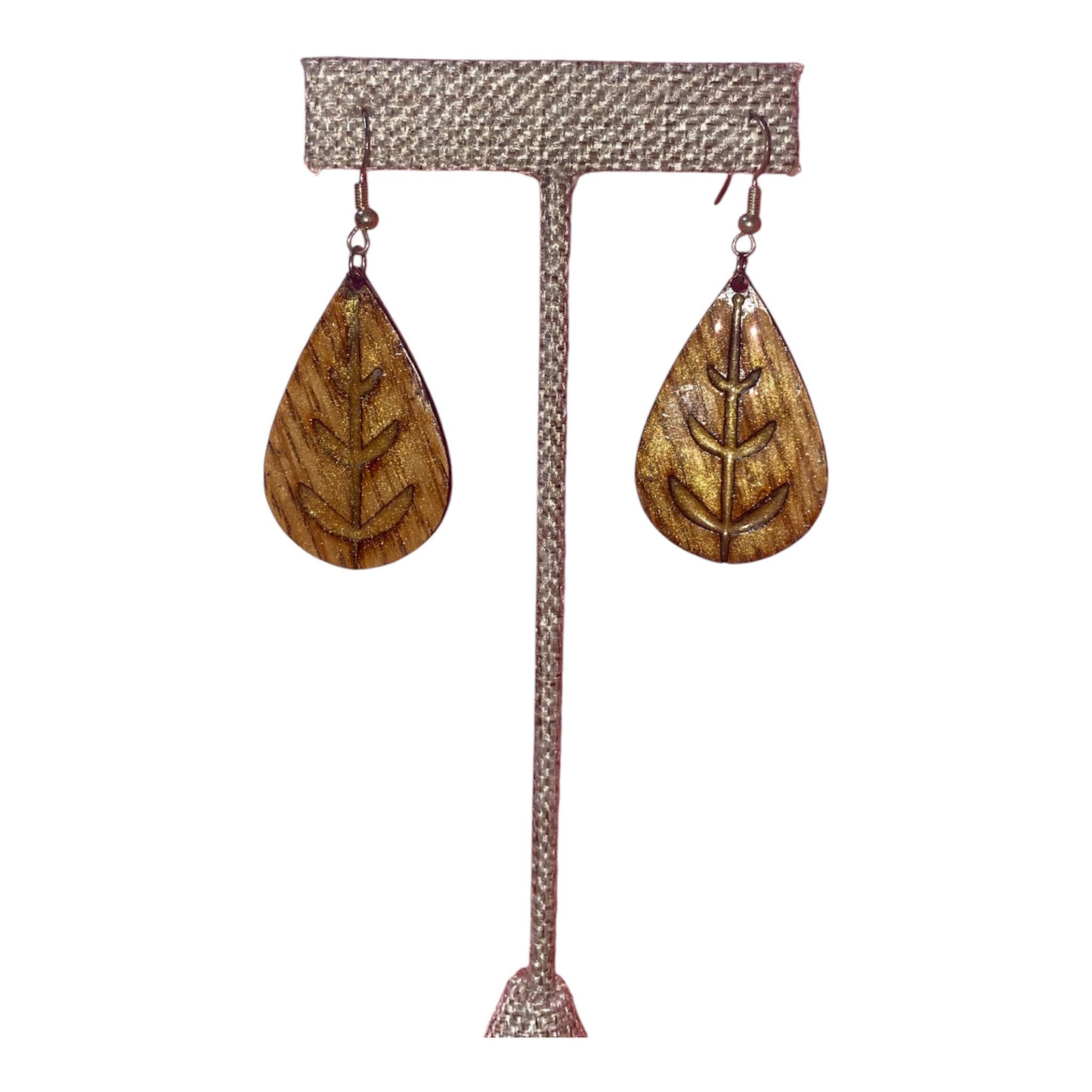 Bourbon Barrel Earrings - Dangle Teardrop - multiple sizes