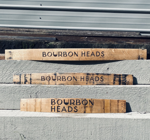 Laser Engraved Bourbon Barrel Stave - BourbonHeads - 3 size options