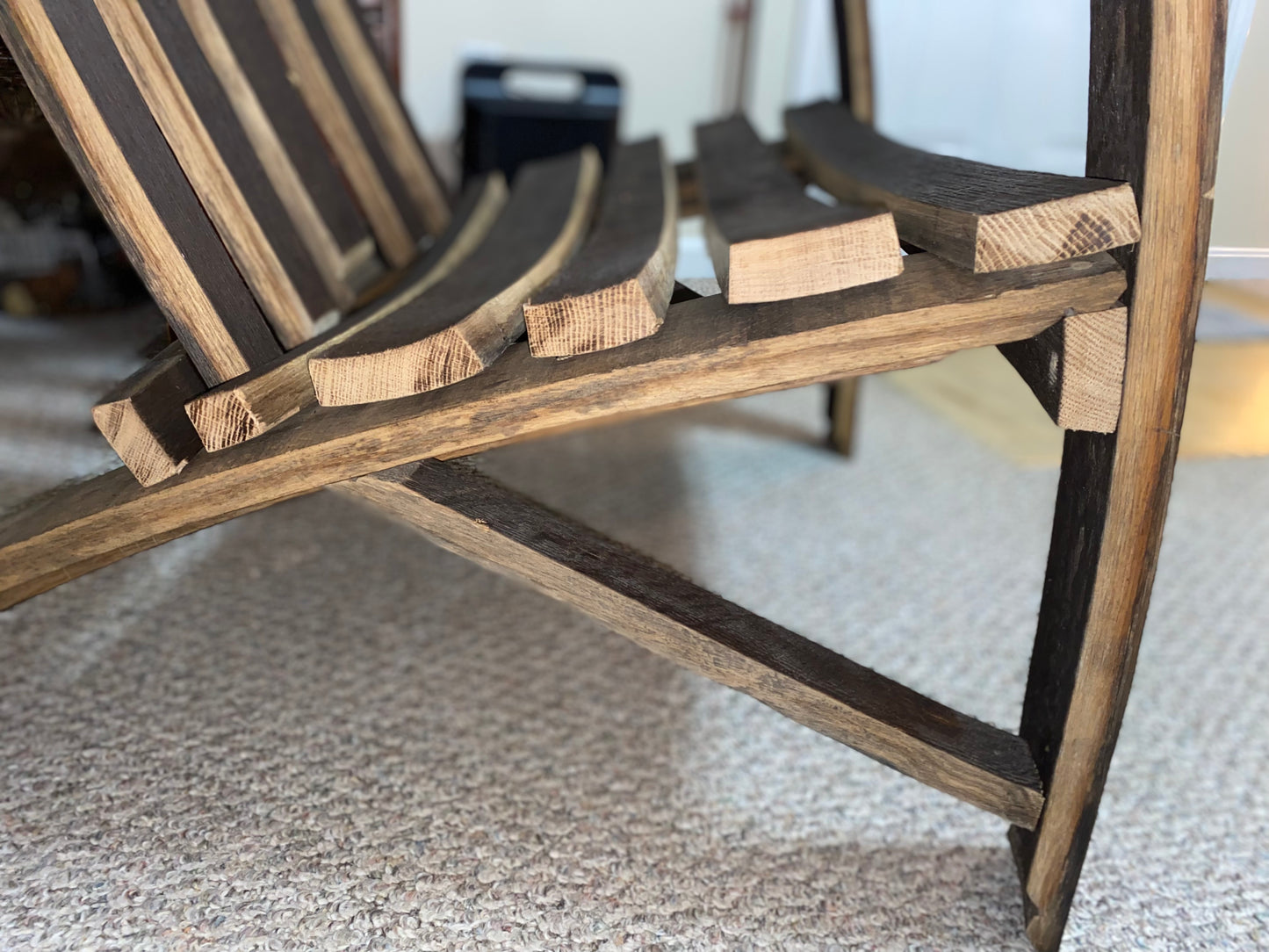 Upcycled Bourbon Barrel Adirondack Chair