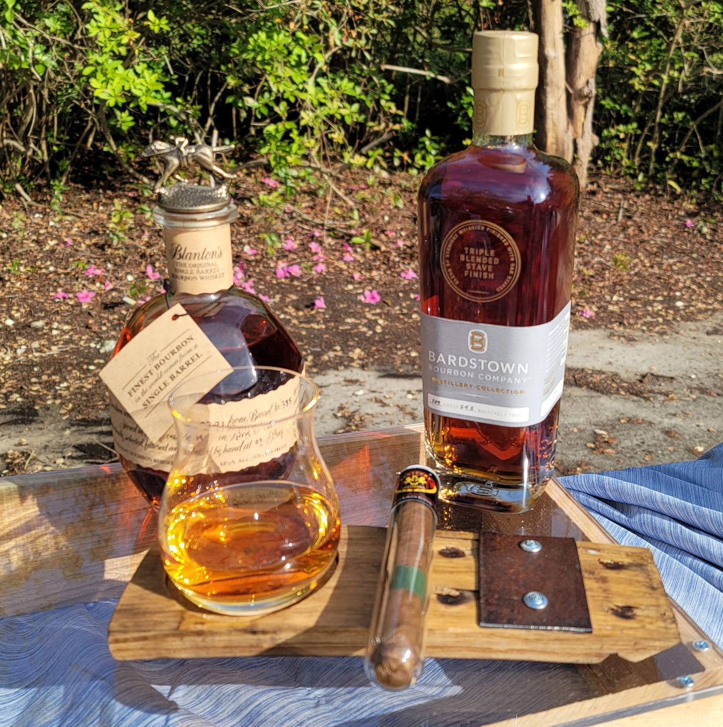 Bourbon Stave Rocks Glass & Cigar Rest - Options