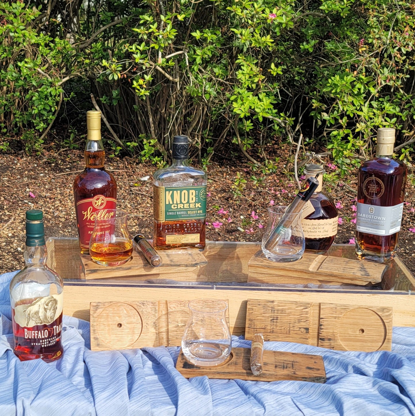 Bourbon Stave Rocks Glass & Cigar Rest - Options