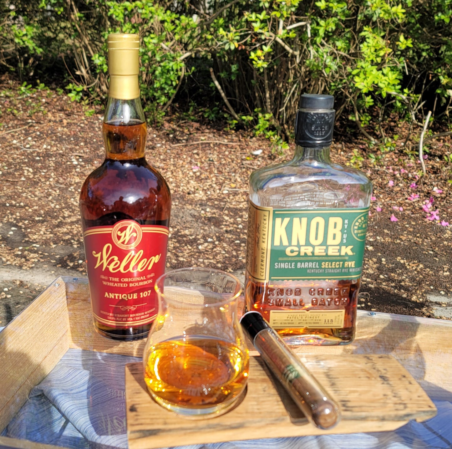 Bourbon Stave Rocks Glass & Cigar Rest - Options